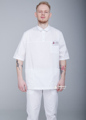 Men's medical shirt "ANDREW" white (3399145) Men's medical shirt "ANDREW" white (3399145) фото 1