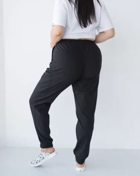 Медицинские штаны женские джоггеры стрейч черные +SIZE 501-321-730 (6637768) Медицинские штаны женские джоггеры стрейч черные +SIZE 501-321-730 (6637768) фото 2