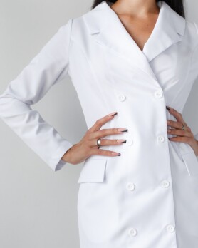 Medical gown women's Monica white 356-324-677 (6613588) Medical gown women's Monica white 356-324-677 (6613588) фото 4