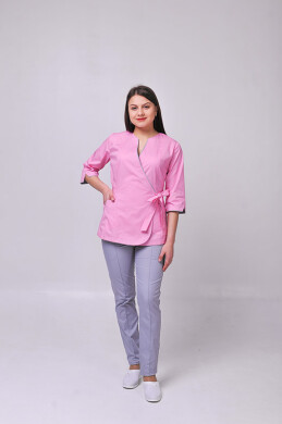 Venice+ Br. skinny suit. COTTON. Pink / light grey (544630) Venice+ Br. skinny suit. COTTON. Pink / light grey (544630) фото 1