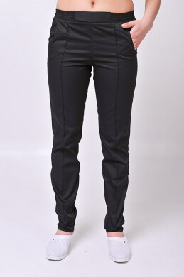 Trousers tapered female Cotton black (544970) Trousers tapered female Cotton black (544970) фото 1