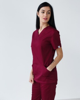 Medical shirt women's Topaz marsala 164-326-705 (6613501) Medical shirt women's Topaz marsala 164-326-705 (6613501) фото 6