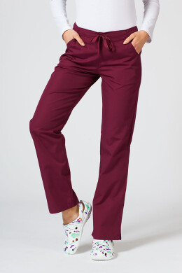 Women's medical trousers straight "Sofia" burgundy (7700302) Women's medical trousers straight "Sofia" burgundy (7700302) фото 1
