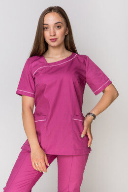 Monique+ Br. skinny suit. COTTON. Fuchsia + pink (piping) (5410161) Monique+ Br. skinny suit. COTTON. Fuchsia + pink (piping) (5410161) фото 3