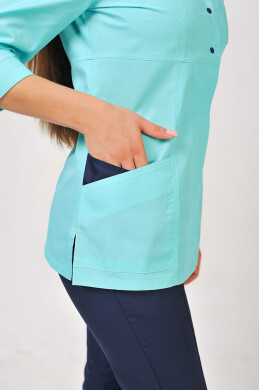 Flamingo+ Br. skinny suit. COTTON. Menthol / dark blue (544696) Flamingo+ Br. skinny suit. COTTON. Menthol / dark blue (544696) фото 5