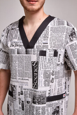 Jacket K-33 Unisex, surgical universal. Newspaper (545026) Jacket K-33 Unisex, surgical universal. Newspaper (545026) фото 6