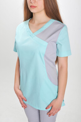 Медицинский костюм Марина+ Бр. зауженные. COTTON. Ментол / светло-серый (544747) Медицинский костюм Марина+ Бр. зауженные. COTTON. Ментол / светло-серый (544747) фото 2