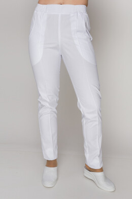 Костюм медицинский Моник+ Бр. зауженные. COTTON. Белый + дым (кант) (5410146) Костюм медицинский Моник+ Бр. зауженные. COTTON. Белый + дым (кант) (5410146) фото 12