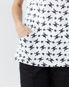 Medical Shirt Women's Topaz Skull Print Black 164-324-666 (6613487) Medical Shirt Women's Topaz Skull Print Black 164-324-666 (6613487) фото 4