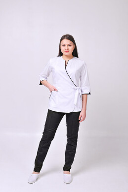 Venice+ Br. skinny suit. COTTON. White / black (544628) Venice+ Br. skinny suit. COTTON. White / black (544628) фото 1