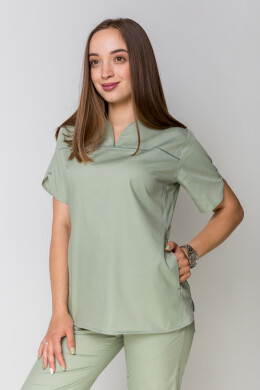 Женский медицинский костюм Батерфляй с джоггерами. COTTON. Фисташка (5410068) Женский медицинский костюм Батерфляй с джоггерами. COTTON. Фисташка (5410068) фото 2