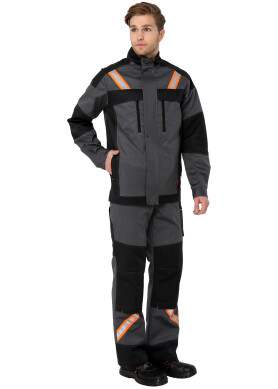 Suit worker "DIESEL" dark gray - semi-overalls and jacket (1282) Suit worker "DIESEL" dark gray - semi-overalls and jacket (1282) фото 2