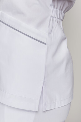 Костюм медицинский Моник+ Бр. зауженные. COTTON. Белый + дым (кант) (5410146) Костюм медицинский Моник+ Бр. зауженные. COTTON. Белый + дым (кант) (5410146) фото 14