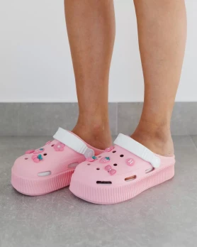 Медицинские женские кроксы на платформе Eva peach-white 493-422-929(6637799) Медицинские женские кроксы на платформе Eva peach-white 493-422-929(6637799) фото 3