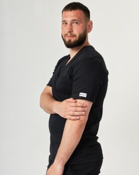 Медицинский костюм мужской Марсель черный  353-321-708 (6613700) Медицинский костюм мужской Марсель черный  353-321-708 (6613700) фото 8