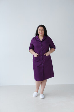 Women's medical gown Sophie purple +SIZE 306-335-677 (6625321) Women's medical gown Sophie purple +SIZE 306-335-677 (6625321) фото 2