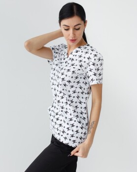 Medical Shirt Women's Topaz Skull Print Black 164-324-666 (6613487) Medical Shirt Women's Topaz Skull Print Black 164-324-666 (6613487) фото 6