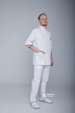 Men's medical shirt "ANDREW" white (3399145) Men's medical shirt "ANDREW" white (3399145) фото 6
