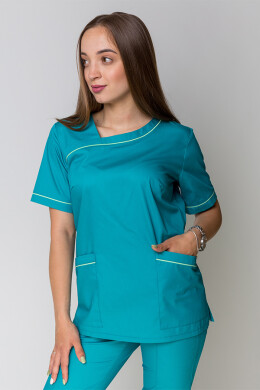 Медичний костюм Монік+ Бр. завужені. COTTON. Кариби + салат (кант) (5410149) Медичний костюм Монік+ Бр. завужені. COTTON. Кариби + салат (кант) (5410149) фото 8