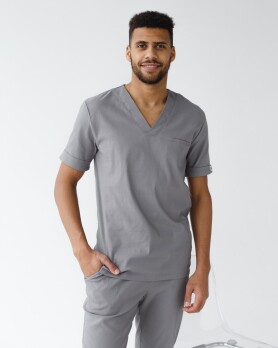 Медицинский костюм мужской Марсель серый 353-328-708 (6613701) Медицинский костюм мужской Марсель серый 353-328-708 (6613701) фото 1