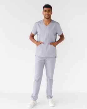 Medical suit for men Milan gray 134-328-708 (6613671) Medical suit for men Milan gray 134-328-708 (6613671) фото 2