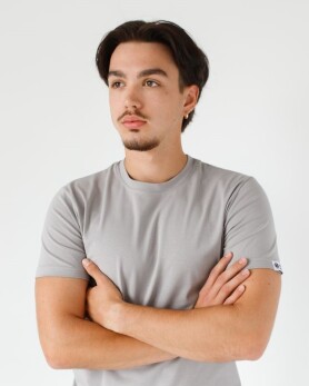 Медицинская футболка мужская светло-серая 153-419-730 (6613820) Медицинская футболка мужская светло-серая 153-419-730 (6613820) фото 3