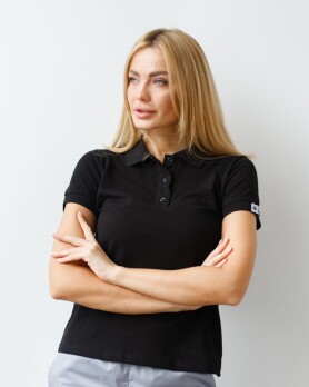 Medical polo for women black 147-321-677 (6613391) Medical polo for women black 147-321-677 (6613391) фото 3