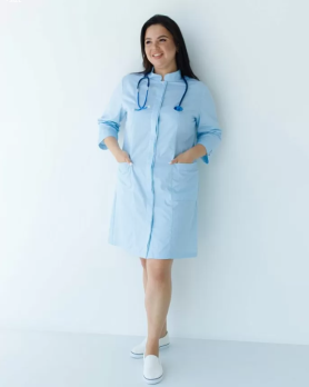 Medical gown women's Sakura azure 160-462-678 / 310-462-678 (6613598) Medical gown women's Sakura azure 160-462-678 / 310-462-678 (6613598) фото 8