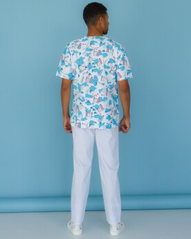 Medical suit with print men's Granite Teeth smile 131-324-626 (6613677) Medical suit with print men's Granite Teeth smile 131-324-626 (6613677) фото 2