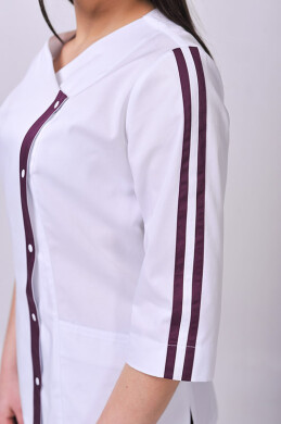 Костюм медицинский Клеопатра+ Бр. зауженные. COTTON. Белый / баклажан (544636) Костюм медицинский Клеопатра+ Бр. зауженные. COTTON. Белый / баклажан (544636) фото 6