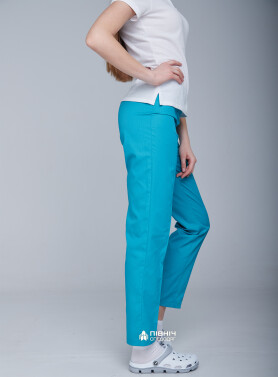 Women's medical trousers "Beatrice" turquoise (3399127) Women's medical trousers "Beatrice" turquoise (3399127) фото 2