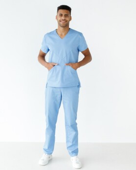 Medical suit for men Milan blue 134-333-708 (6613698) Medical suit for men Milan blue 134-333-708 (6613698) фото 1