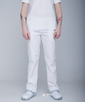 Medical trousers for men "Ivan" white (3399120) Medical trousers for men "Ivan" white (3399120) фото 1