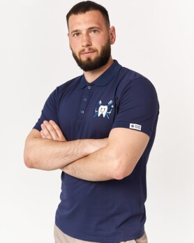 Medical polo men's blue embroidered Zubik 148-322-636 (6613749) Medical polo men's blue embroidered Zubik 148-322-636 (6613749) фото 1