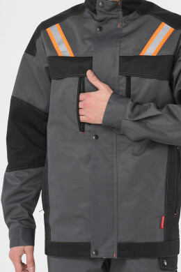 Suit worker "DIESEL" dark gray - semi-overalls and jacket (1282) Suit worker "DIESEL" dark gray - semi-overalls and jacket (1282) фото 3