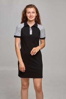 POLO raglan dress. Black / light grey (544614) POLO raglan dress. Black / light grey (544614) фото 2