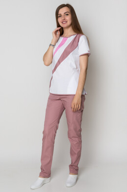 Suit Ice+Br. Virginia. COTTON. White + ash rose + pink / ash rose (5410047) Suit Ice+Br. Virginia. COTTON. White + ash rose + pink / ash rose (5410047) фото 7