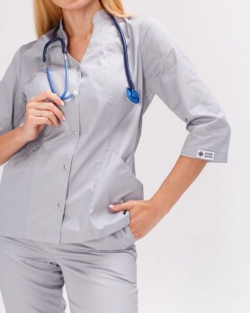 Медицинский костюм женский Элизабет серый 441-328-679 (6613364) Медицинский костюм женский Элизабет серый 441-328-679 (6613364) фото 3