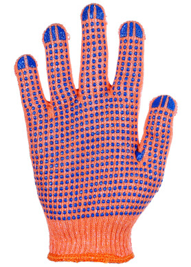 Gloves with PVC dots orange (32009) Gloves with PVC dots orange (32009) фото 1