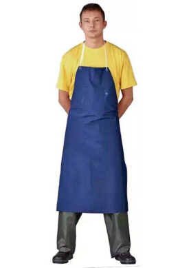 Rubberized blue apron with bib (220002) Rubberized blue apron with bib (220002) фото 1
