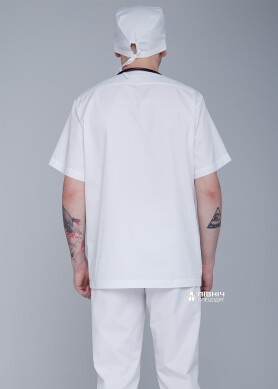 Surgical shirt for men "Yuri" white (3399136) Surgical shirt for men "Yuri" white (3399136) фото 6