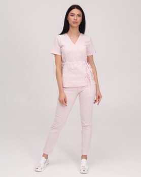 Медицинский костюм женский Рио нежно-розовый 135-358-715 (6613268) Медицинский костюм женский Рио нежно-розовый 135-358-715 (6613268) фото 1