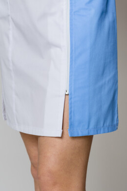 Lily's bathrobe. COTTON. White + blue + dark blue (edge) (5411146) Lily's bathrobe. COTTON. White + blue + dark blue (edge) (5411146) фото 7