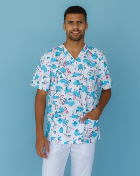 Medical suit with print men's Granite Teeth smile 131-324-626 (6613677) Medical suit with print men's Granite Teeth smile 131-324-626 (6613677) фото 3