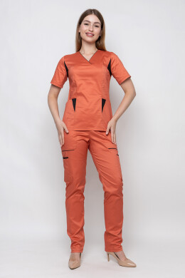 Medical suit Emily-stretch, female. Terracotta (5436925) Medical suit Emily-stretch, female. Terracotta (5436925) фото 2
