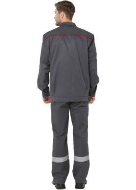 Worker suit gray - bib overall with jacket (220083) Worker suit gray - bib overall with jacket (220083) фото 2