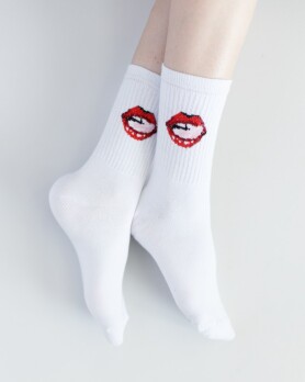 Медицинские носки с принтом Lips 143-420-592 (6613869) Медицинские носки с принтом Lips 143-420-592 (6613869) фото 1
