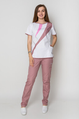 Suit Ice+Br. Virginia. COTTON. White + ash rose + pink / ash rose (5410047) Suit Ice+Br. Virginia. COTTON. White + ash rose + pink / ash rose (5410047) фото 8