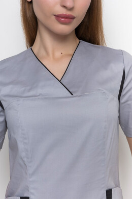 Medical stretch jacket Emelie-stretch. Smoke (5437006) Medical stretch jacket Emelie-stretch. Smoke (5437006) фото 6