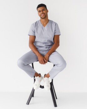 Medical suit for men Milan gray 134-328-708 (6613671) Medical suit for men Milan gray 134-328-708 (6613671) фото 1
